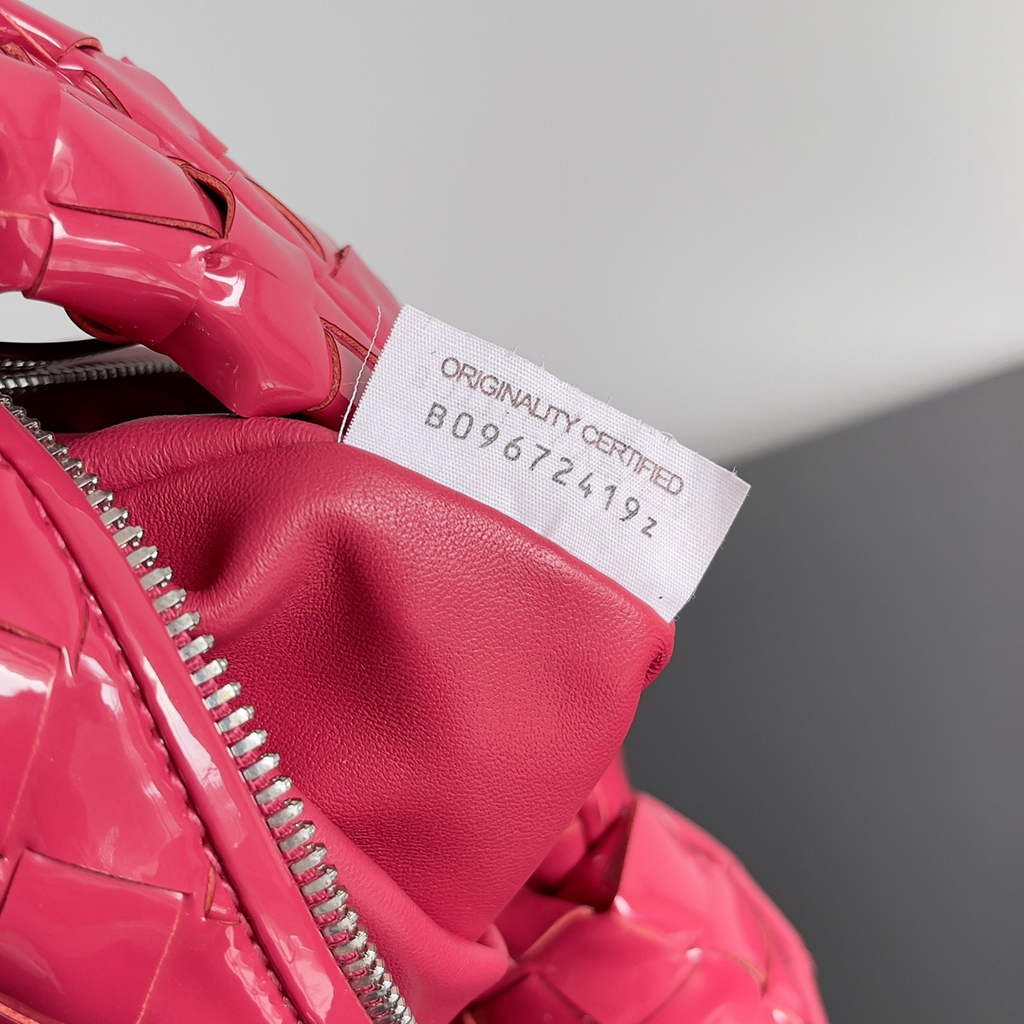 Bottega Veneta Mini Jodie top handle bag 651876 Plum skin leather