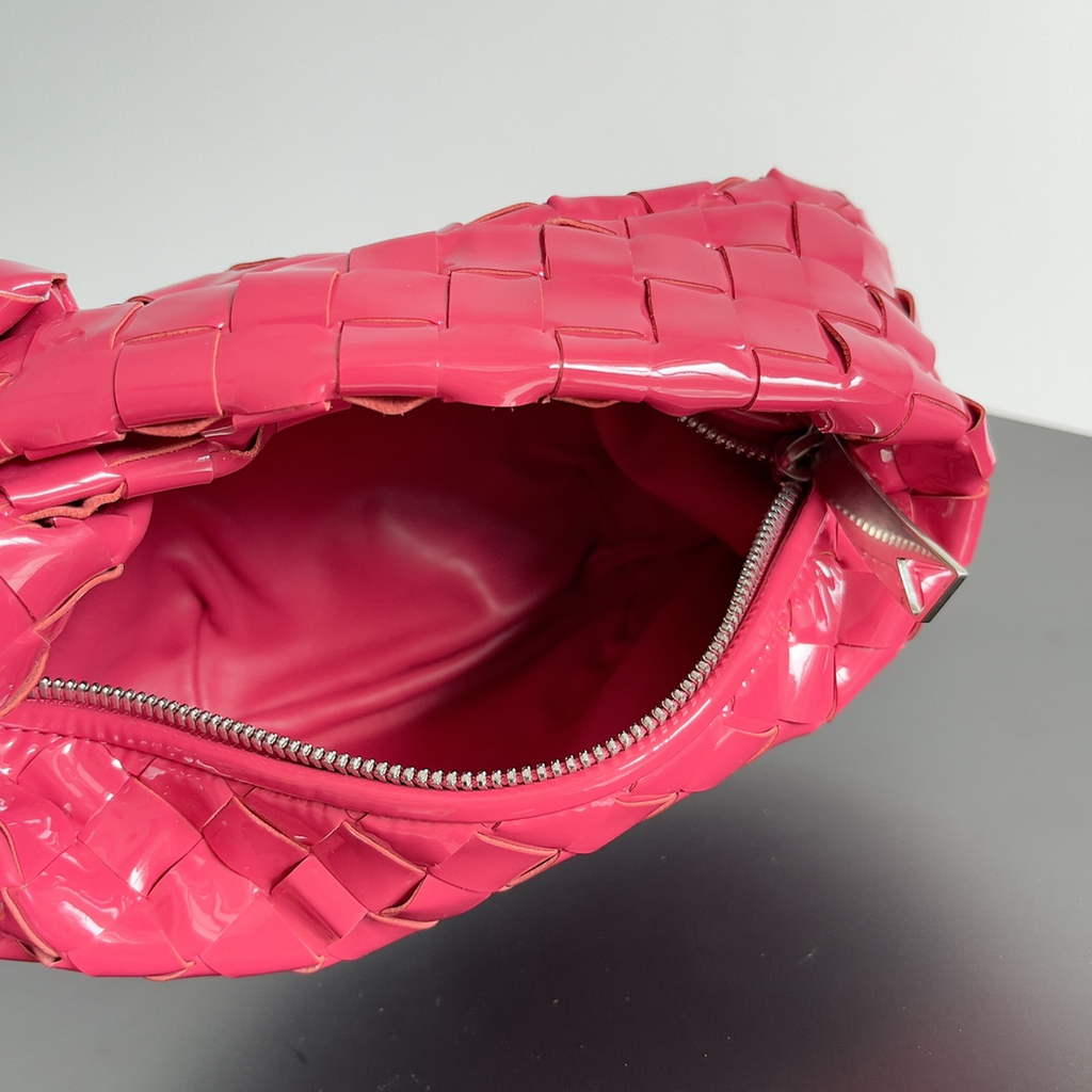 Bottega Veneta Mini Jodie top handle bag 651876 Plum skin leather