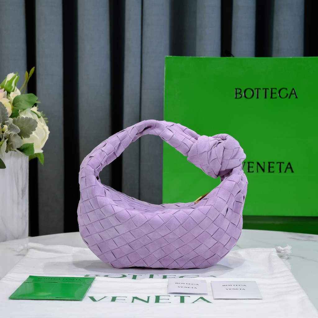 Bottega Veneta Mini Jodie top handle bag 651876 Suede Purple