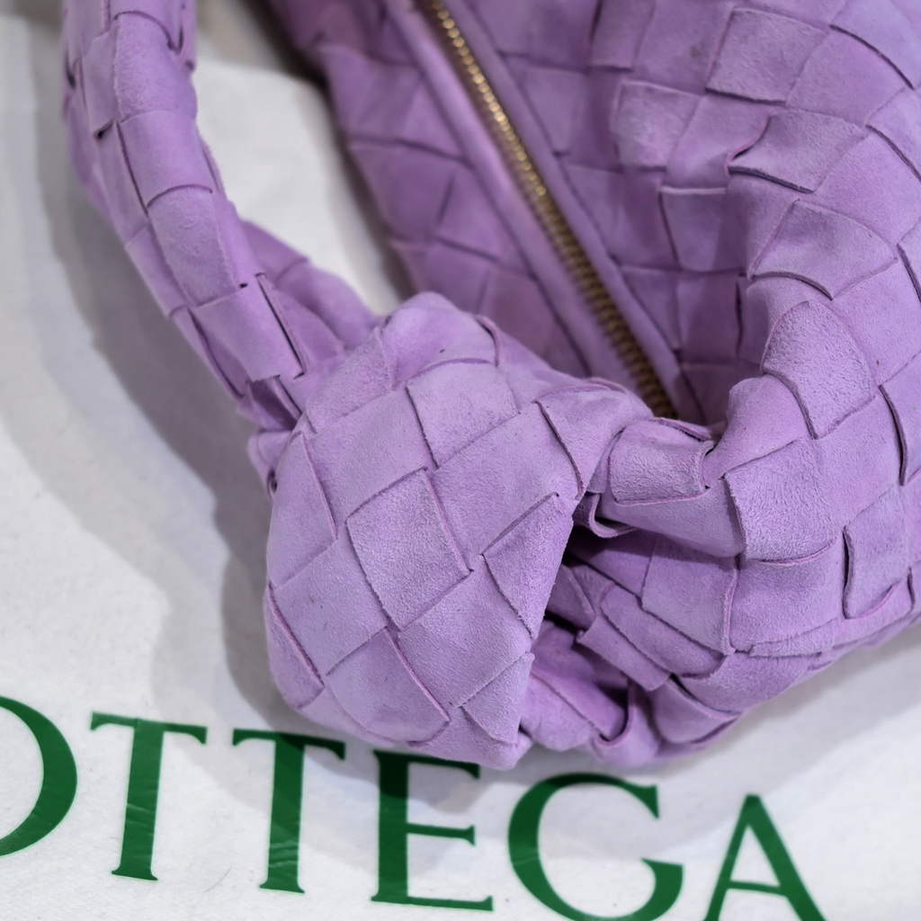 Bottega Veneta Mini Jodie top handle bag 651876 Suede Purple