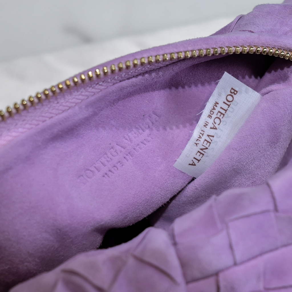 Bottega Veneta Mini Jodie top handle bag 651876 Suede Purple
