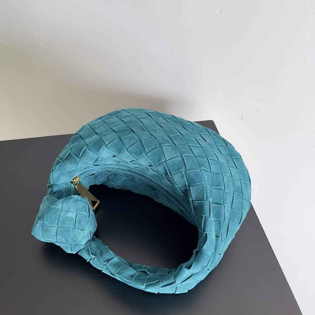 Bottega Veneta Mini Jodie top handle bag 651876 Suede Blue