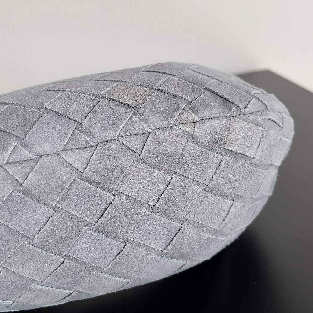 Bottega Veneta Mini Jodie top handle bag 651876 Suede Gray