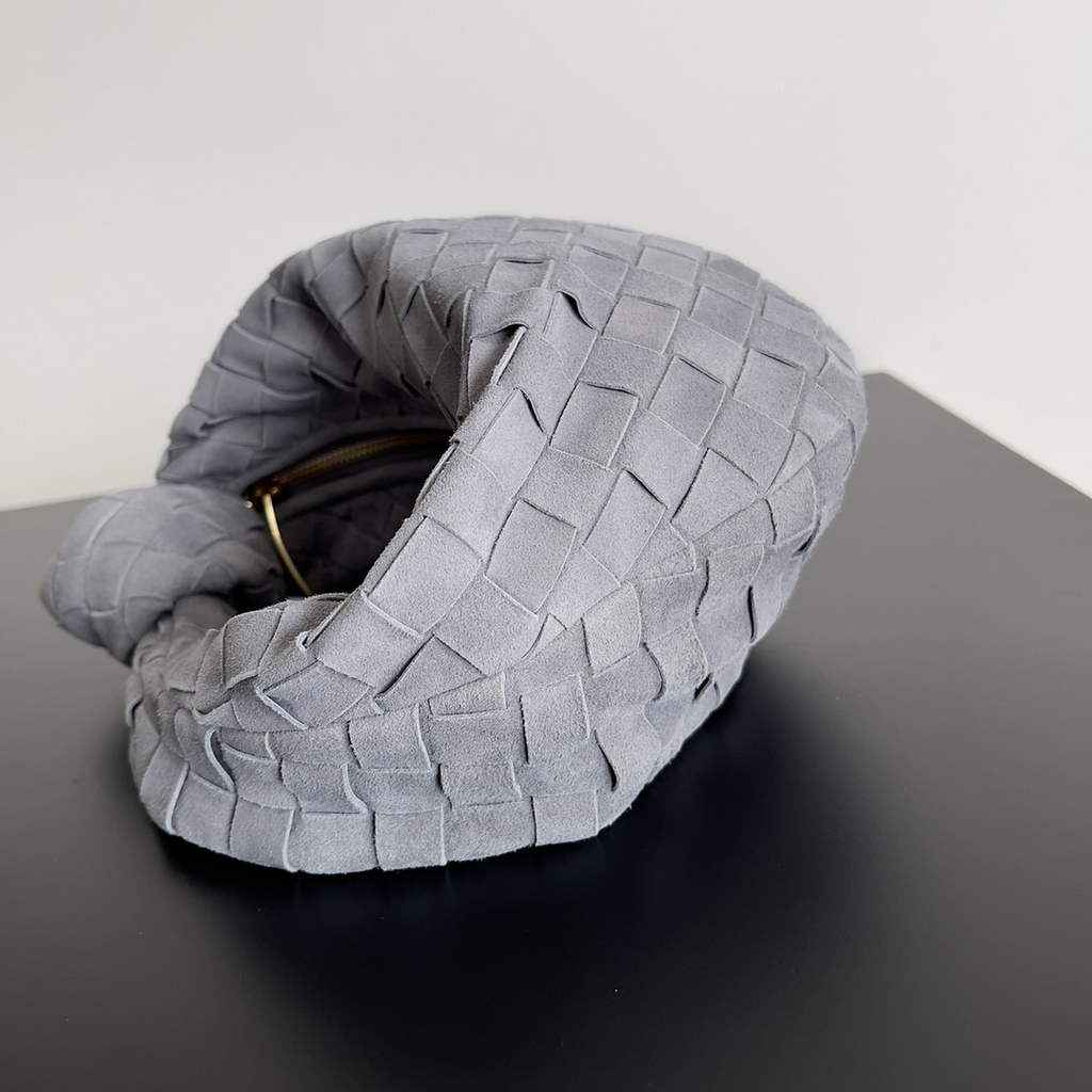 Bottega Veneta Mini Jodie top handle bag 651876 Suede Gray