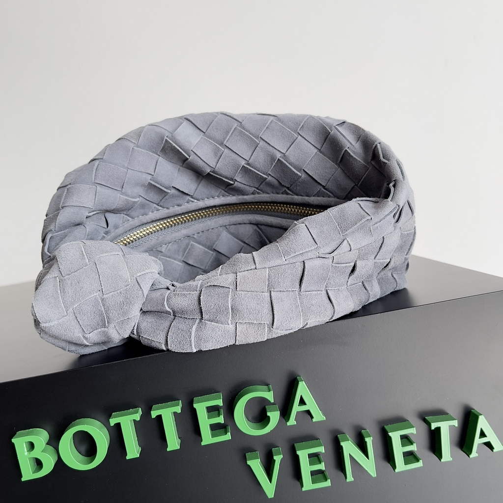 Bottega Veneta Mini Jodie top handle bag 651876 Suede Gray