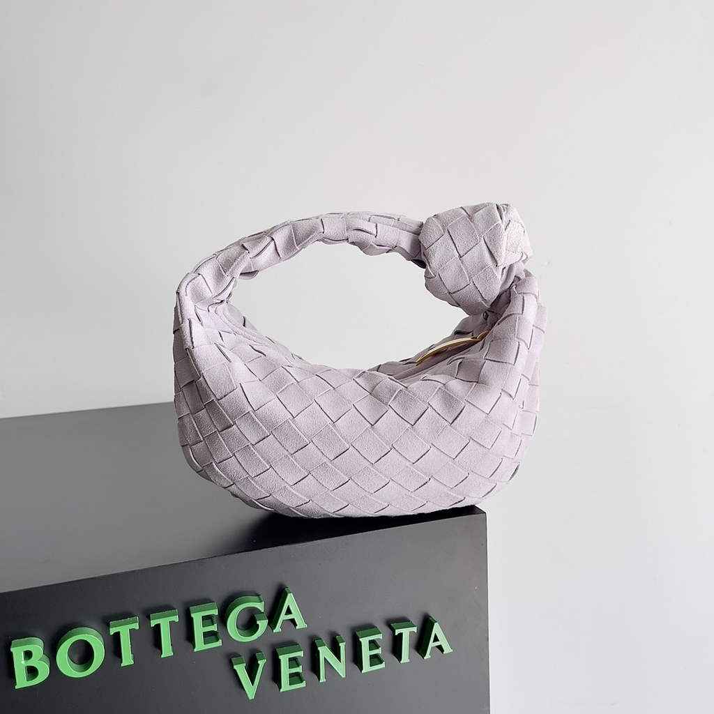 Bottega Veneta Mini Jodie top handle bag 651876 Suede Beige