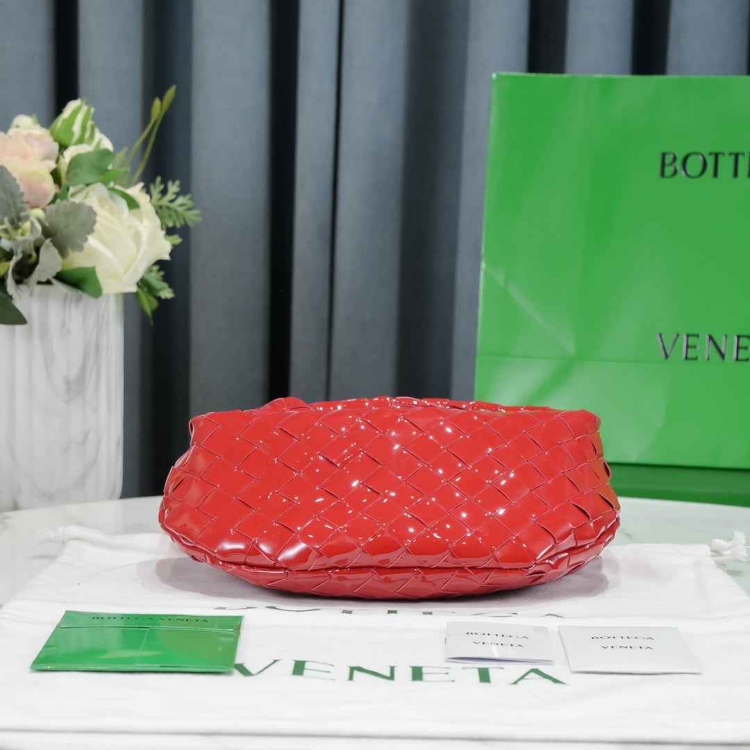 Bottega Veneta Mini Jodie top handle bag 651876 red Light skin leather
