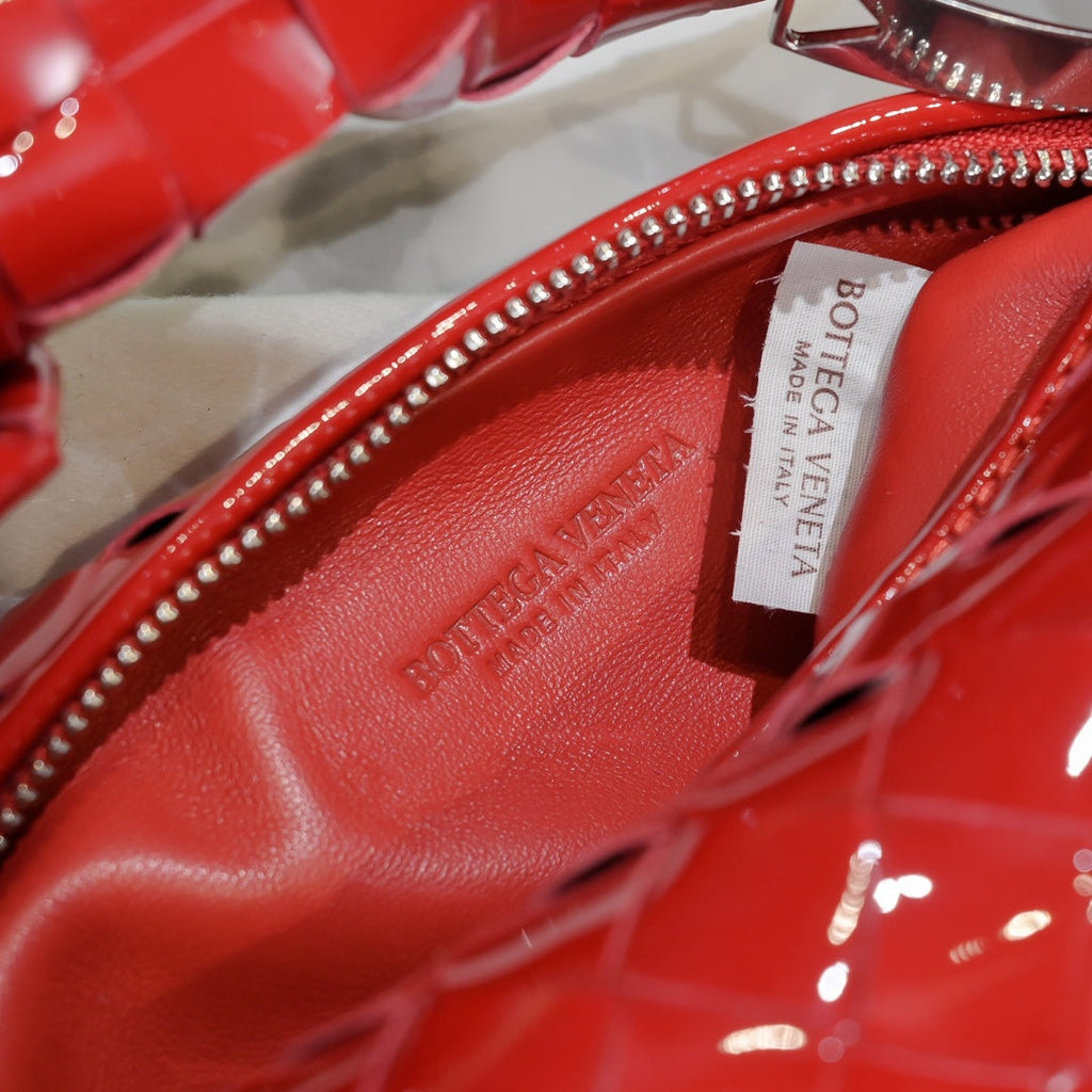 Bottega Veneta Mini Jodie top handle bag 651876 red Light skin leather