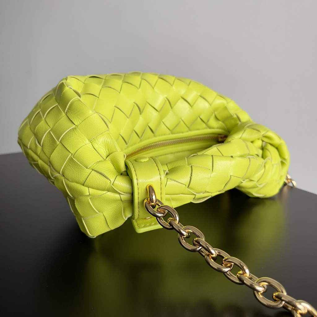 Bottega Veneta Mini Jodie top handle bag 709562 Calfskin Yellow