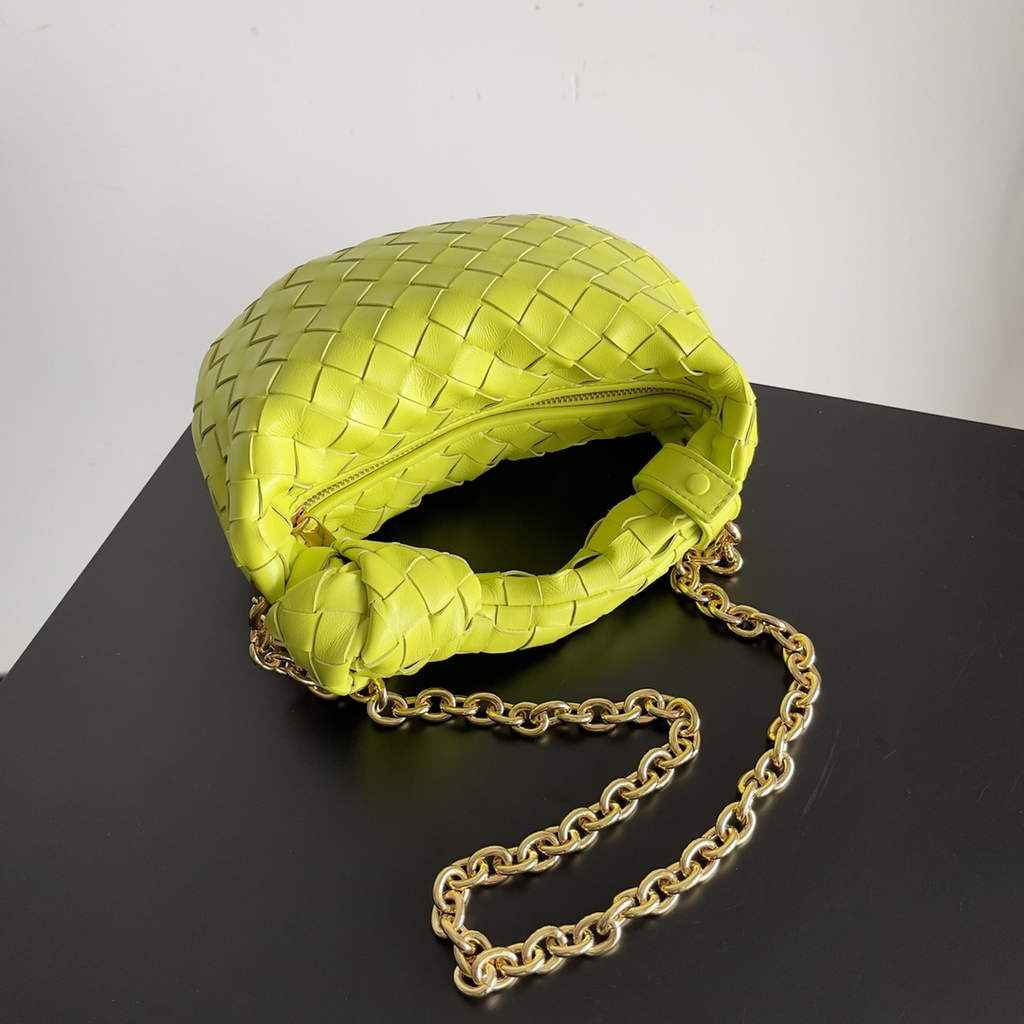 Bottega Veneta Mini Jodie top handle bag 709562 Calfskin Yellow
