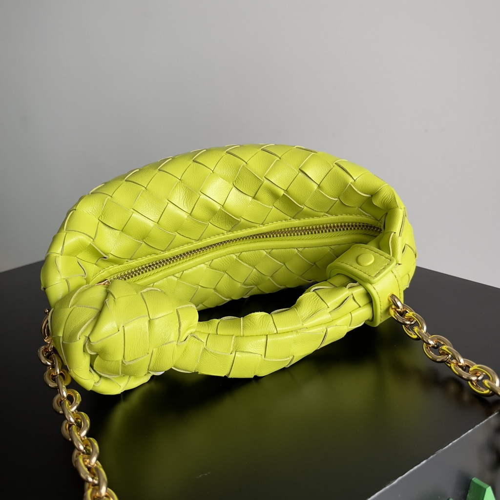 Bottega Veneta Mini Jodie top handle bag 709562 Calfskin Yellow