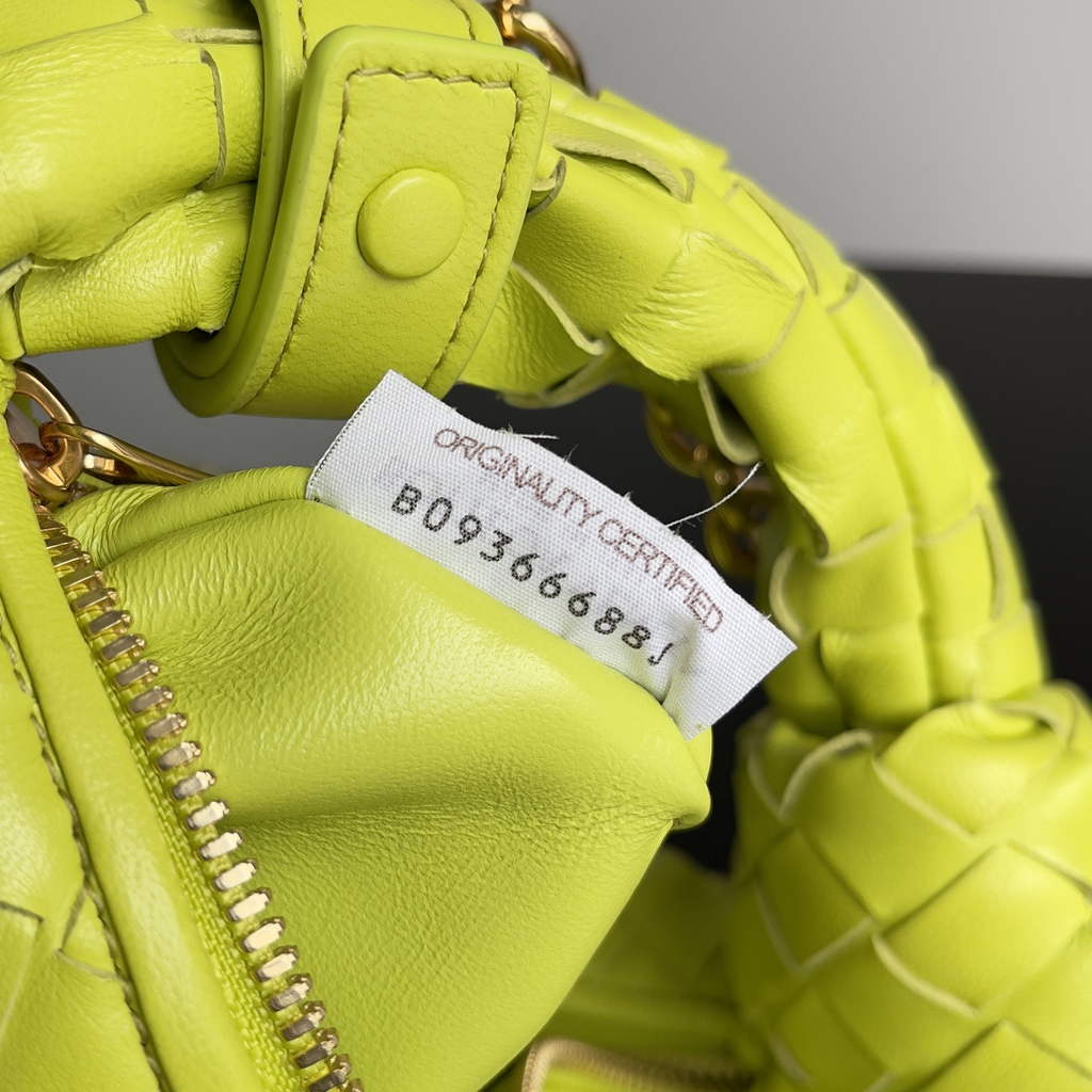 Bottega Veneta Mini Jodie top handle bag 709562 Calfskin Yellow