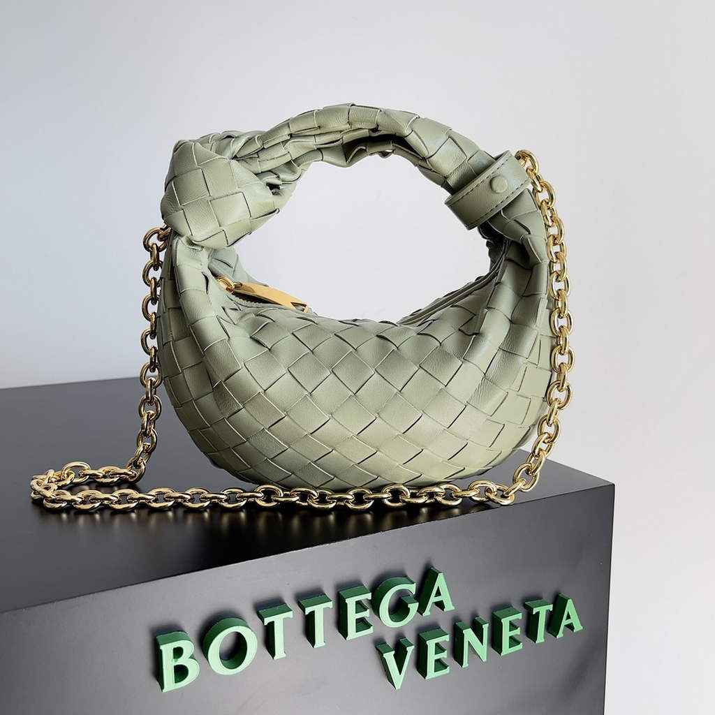 Bottega Veneta Mini Jodie top handle bag 709562 Calfskin Light Green
