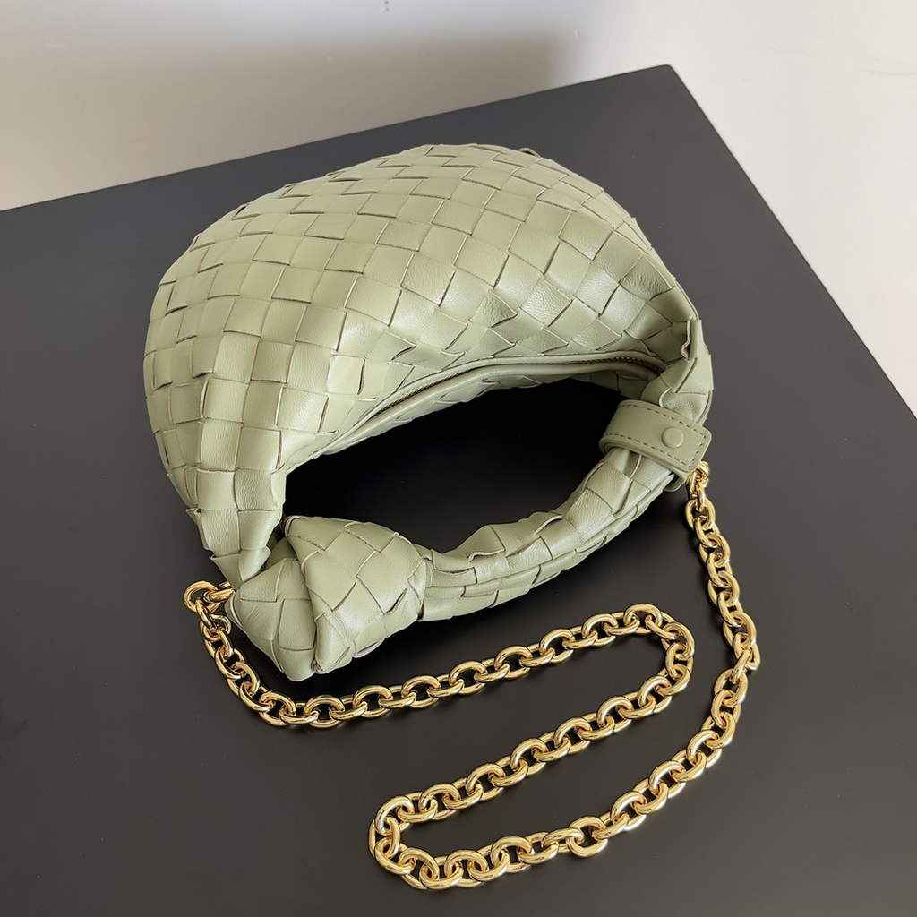 Bottega Veneta Mini Jodie top handle bag 709562 Calfskin Light Green
