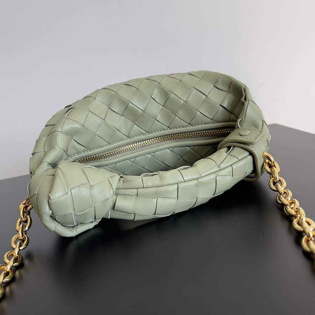 Bottega Veneta Mini Jodie top handle bag 709562 Calfskin Light Green