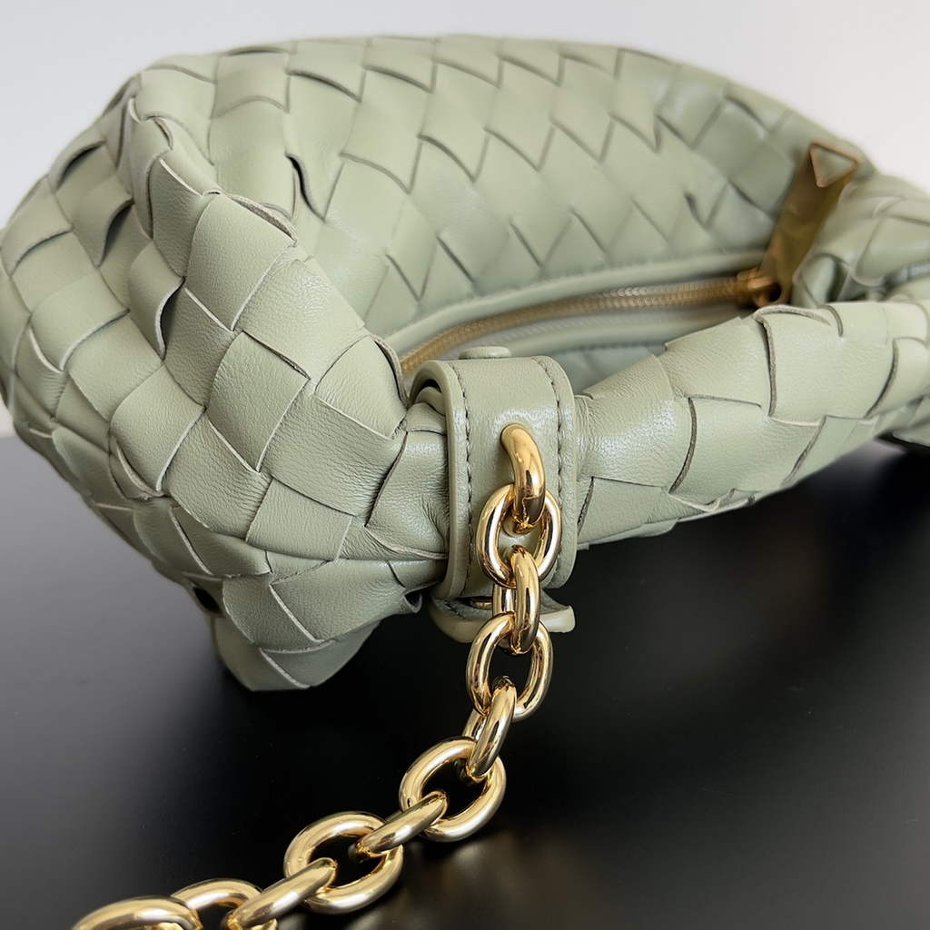 Bottega Veneta Mini Jodie top handle bag 709562 Calfskin Light Green