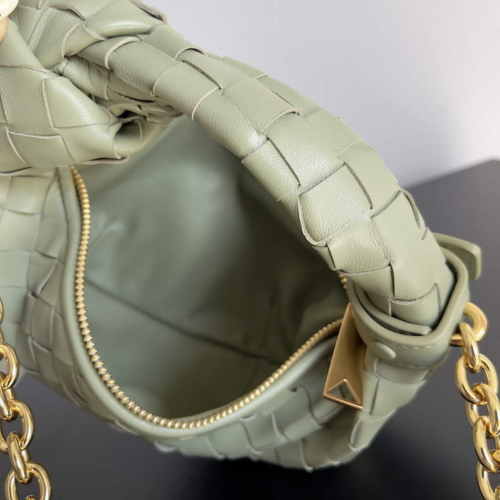 Bottega Veneta Mini Jodie top handle bag 709562 Calfskin Light Green