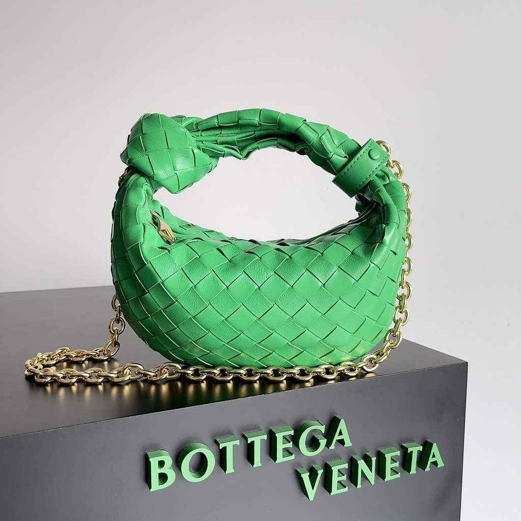 Bottega Veneta Mini Jodie top handle bag 709562 Calfskin Green