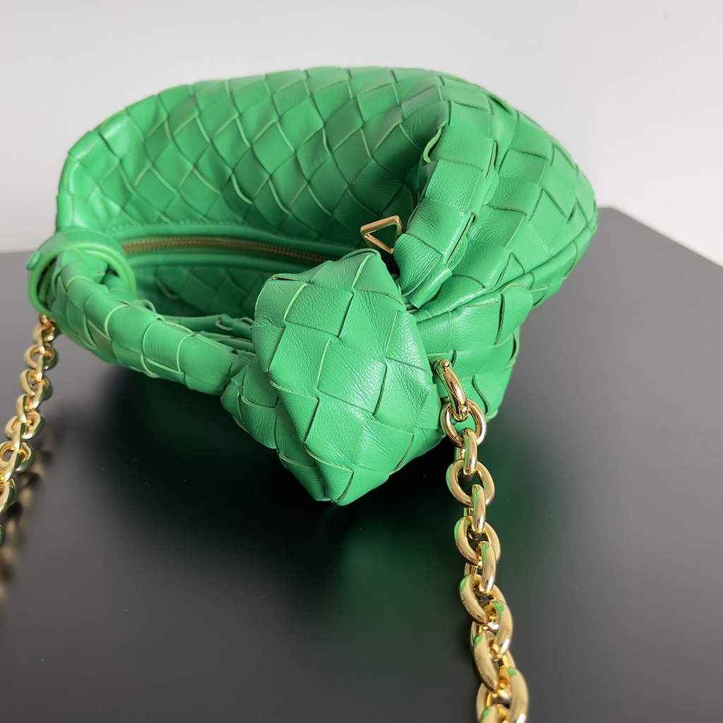 Bottega Veneta Mini Jodie top handle bag 709562 Calfskin Green