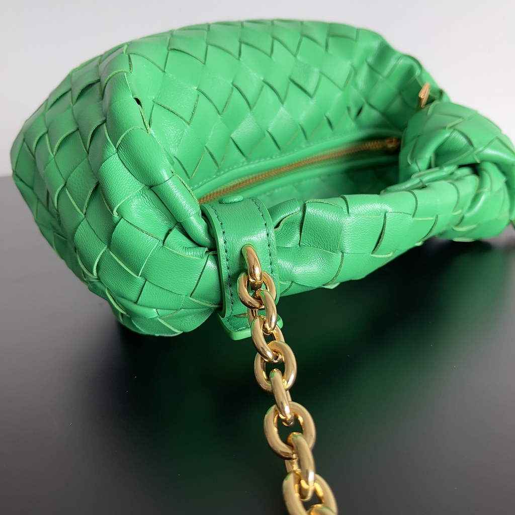 Bottega Veneta Mini Jodie top handle bag 709562 Calfskin Green