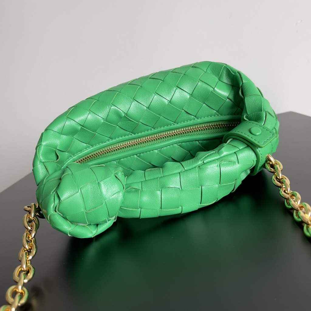Bottega Veneta Mini Jodie top handle bag 709562 Calfskin Green