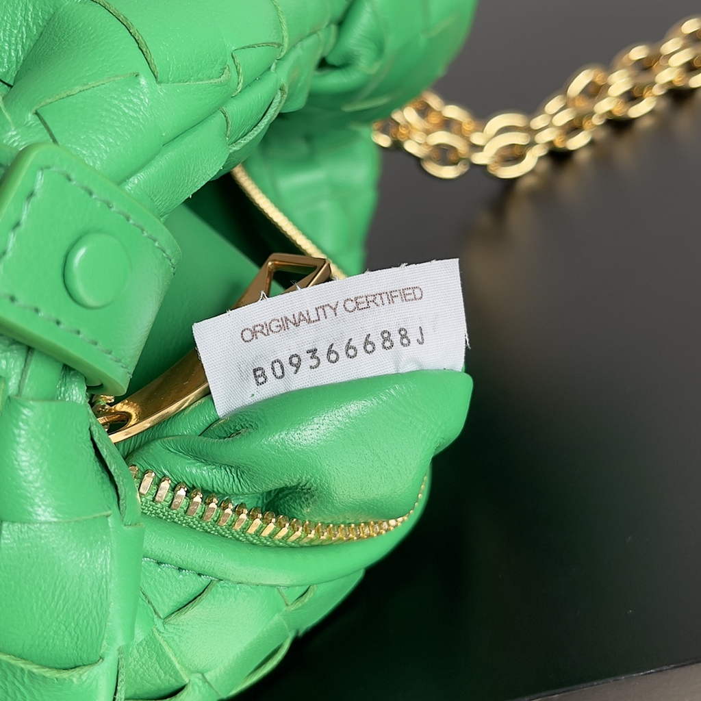 Bottega Veneta Mini Jodie top handle bag 709562 Calfskin Green