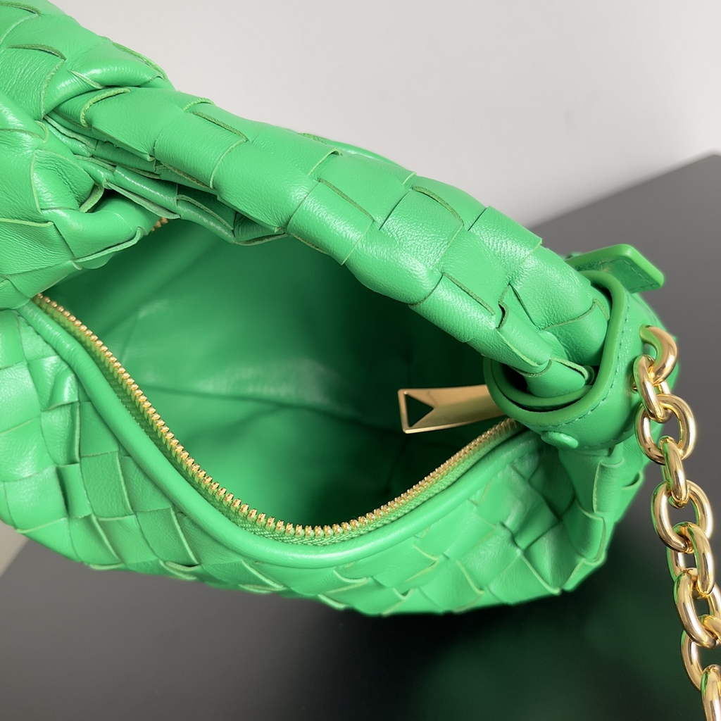 Bottega Veneta Mini Jodie top handle bag 709562 Calfskin Green