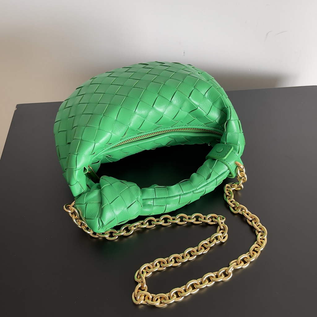 Bottega Veneta Mini Jodie top handle bag 709562 Calfskin Green