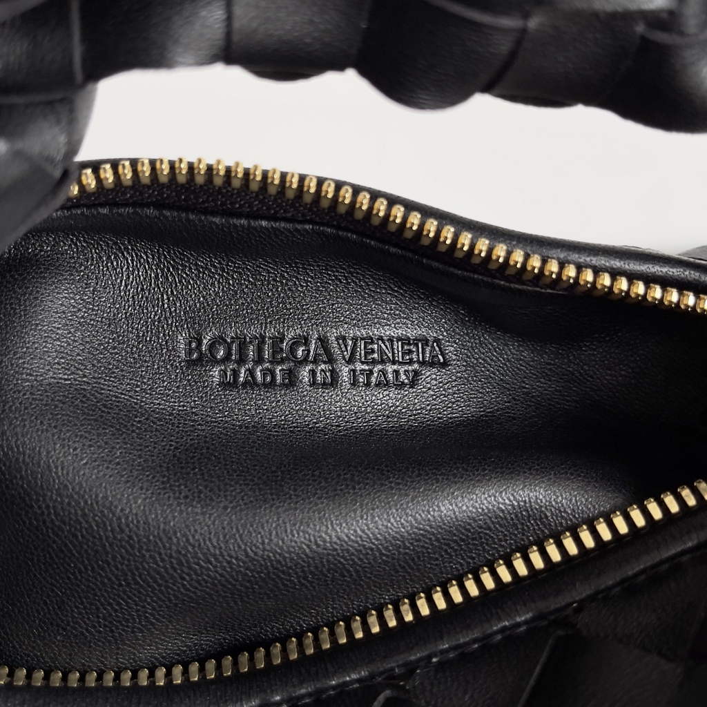 Bottega Veneta Mini Jodie top handle bag 709562 Calfskin Black