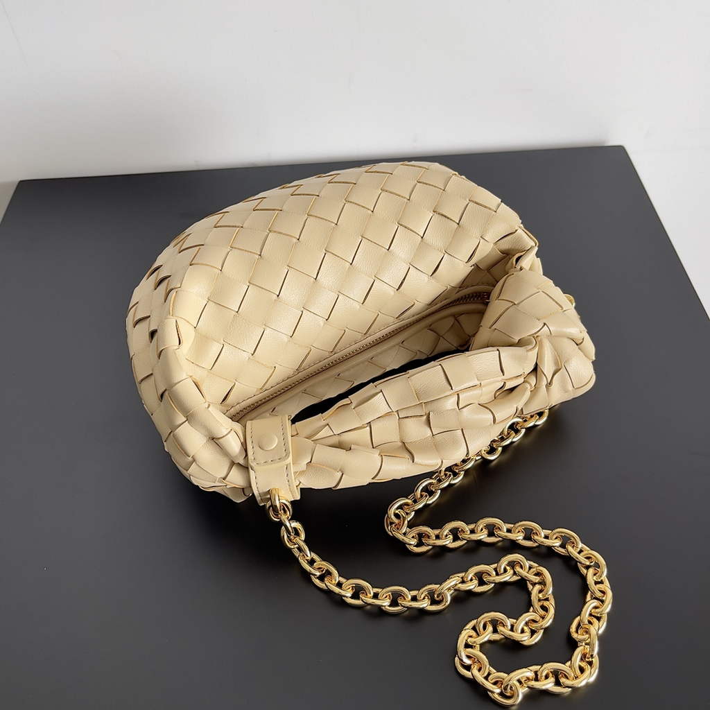 Bottega Veneta Mini Jodie top handle bag 709562 Calfskin Beige