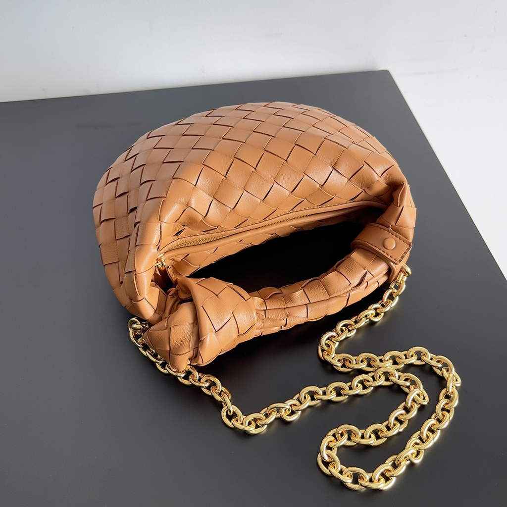 Bottega Veneta Mini Jodie top handle bag 709562 Calfskin Tan