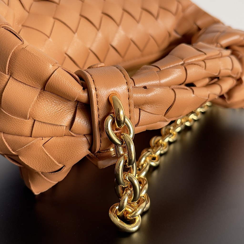 Bottega Veneta Mini Jodie top handle bag 709562 Calfskin Tan