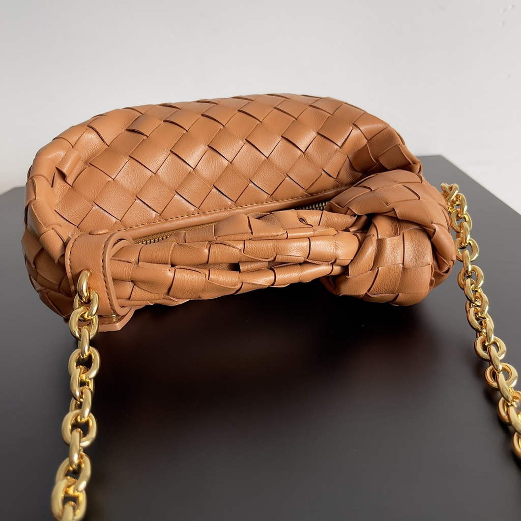Bottega Veneta Mini Jodie top handle bag 709562 Calfskin Tan