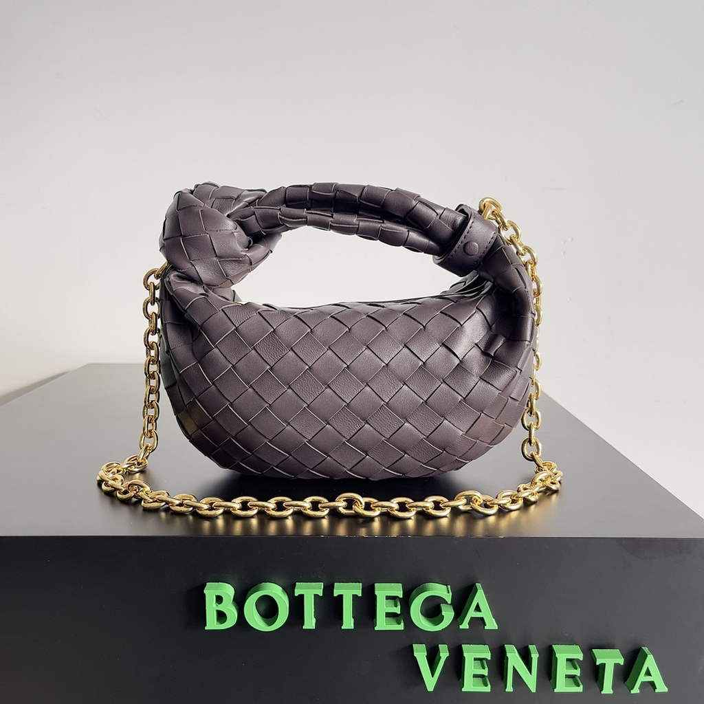 Bottega Veneta Mini Jodie top handle bag 709562 Calfskin Dark Purple