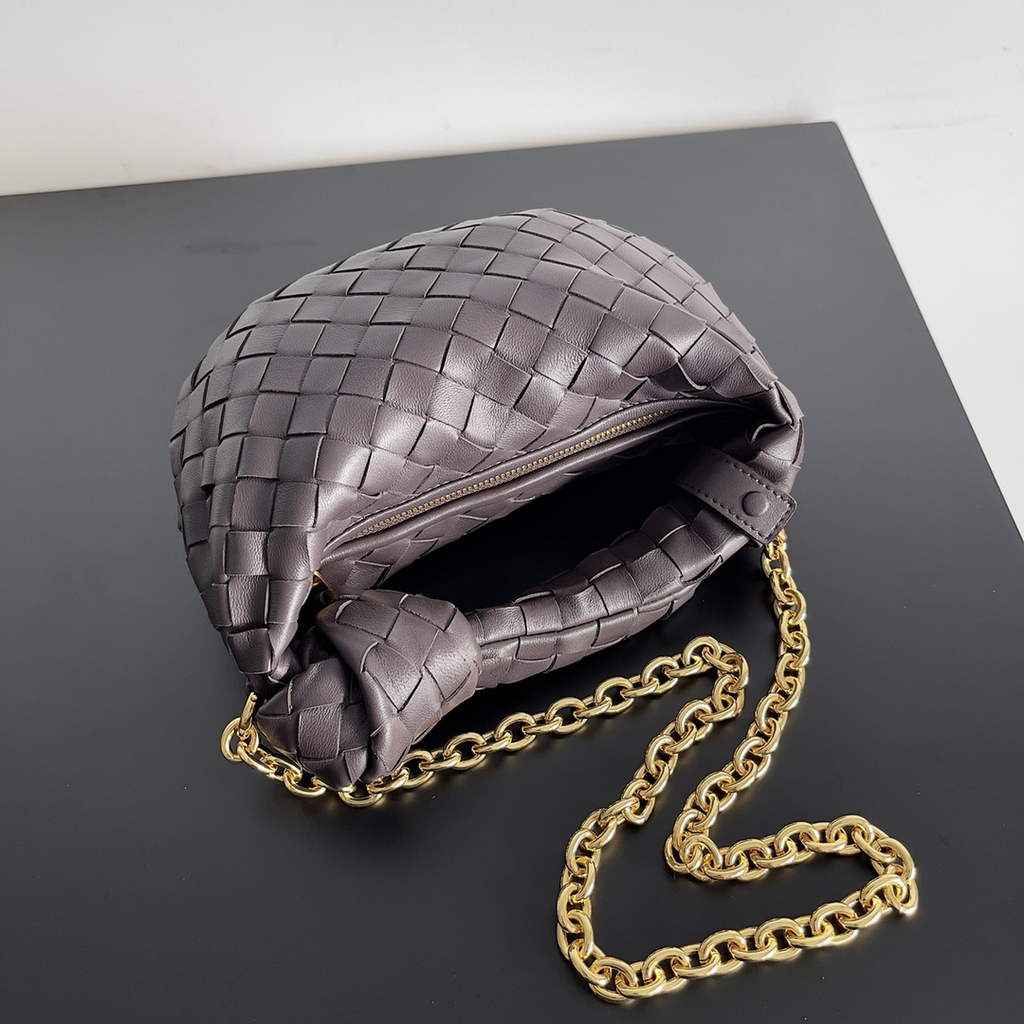 Bottega Veneta Mini Jodie top handle bag 709562 Calfskin Dark Purple