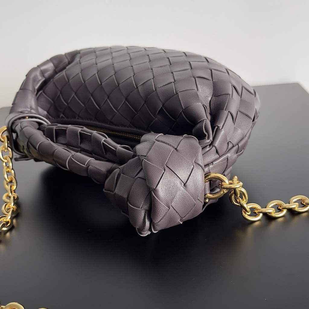 Bottega Veneta Mini Jodie top handle bag 709562 Calfskin Dark Purple