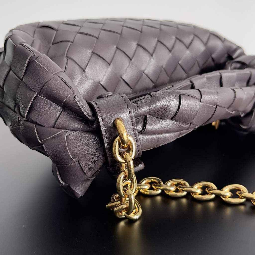 Bottega Veneta Mini Jodie top handle bag 709562 Calfskin Dark Purple