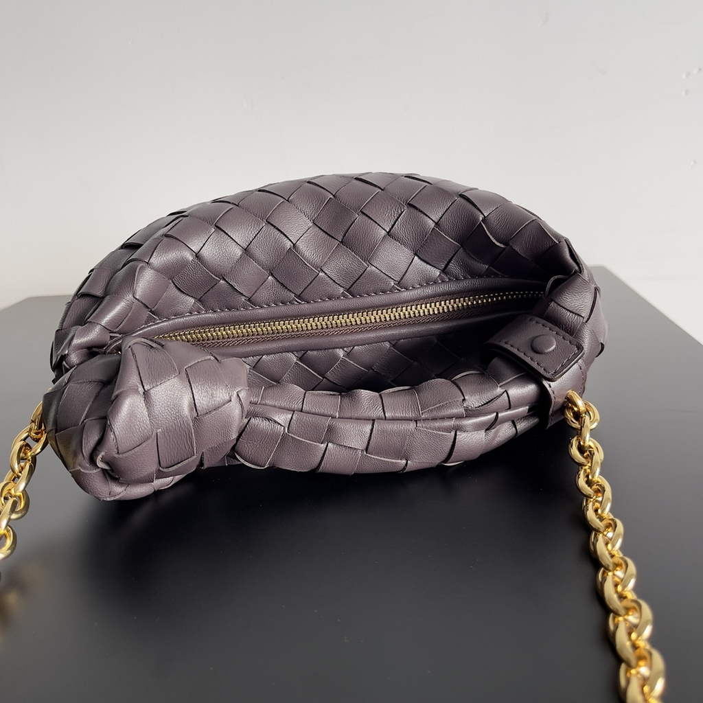 Bottega Veneta Mini Jodie top handle bag 709562 Calfskin Dark Purple