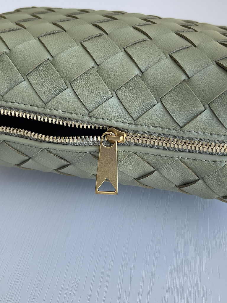 Bottega Veneta Mini Loop Camera Cross-Body Bag 680254 Light Green Lambskin