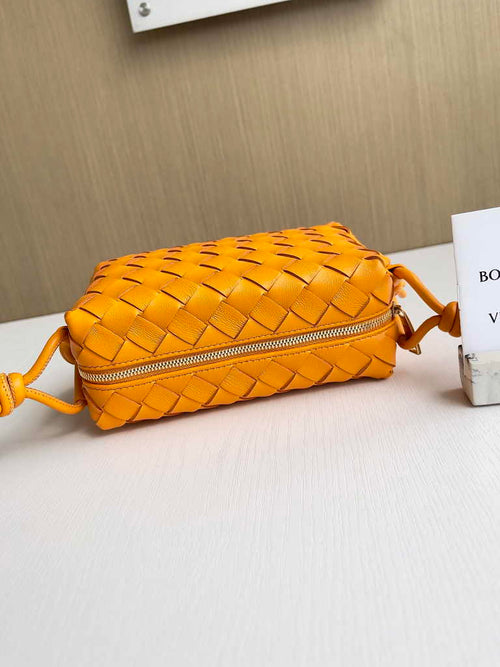 Bottega Veneta Mini Loop Camera Cross-Body Bag 680254 Yellow Lambskin