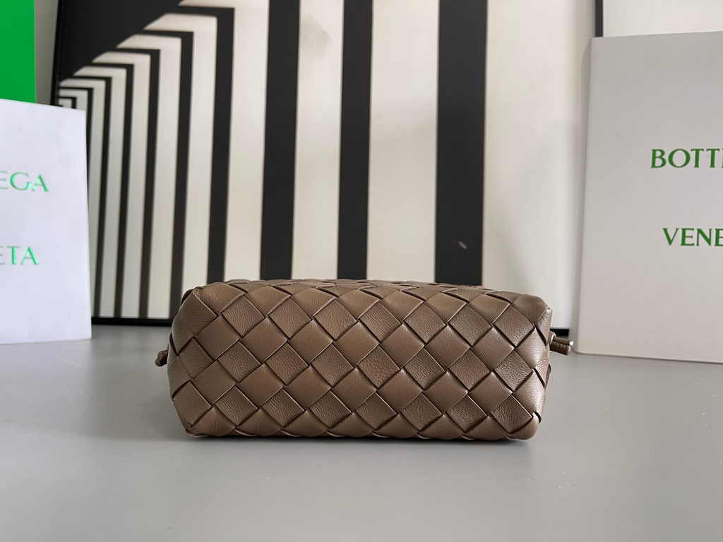 Bottega Veneta Mini Loop Camera Cross-Body Bag 680254 Coffee Lambskin