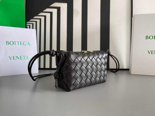 Bottega Veneta Mini Loop Camera Cross-Body Bag 680254 Black Lambskin