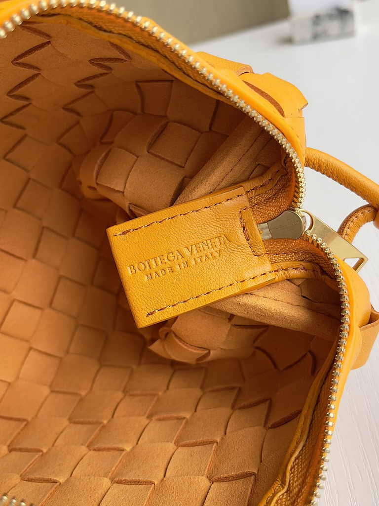 Bottega Veneta Mini Loop Camera Cross-Body Bag 680254 Yellow Lambskin