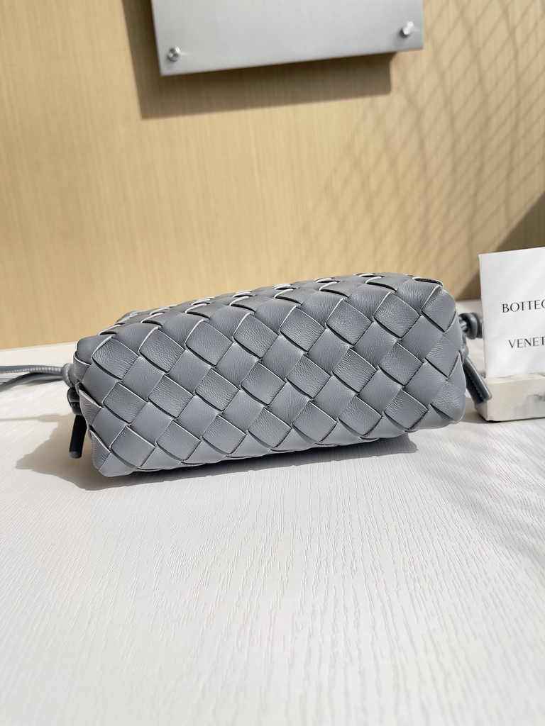 Bottega Veneta Mini Loop Camera Cross-Body Bag 680254 Gray Lambskin