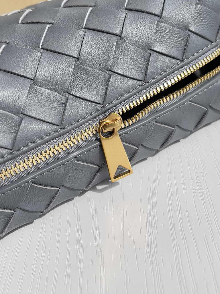 Bottega Veneta Mini Loop Camera Cross-Body Bag 680254 Gray Lambskin