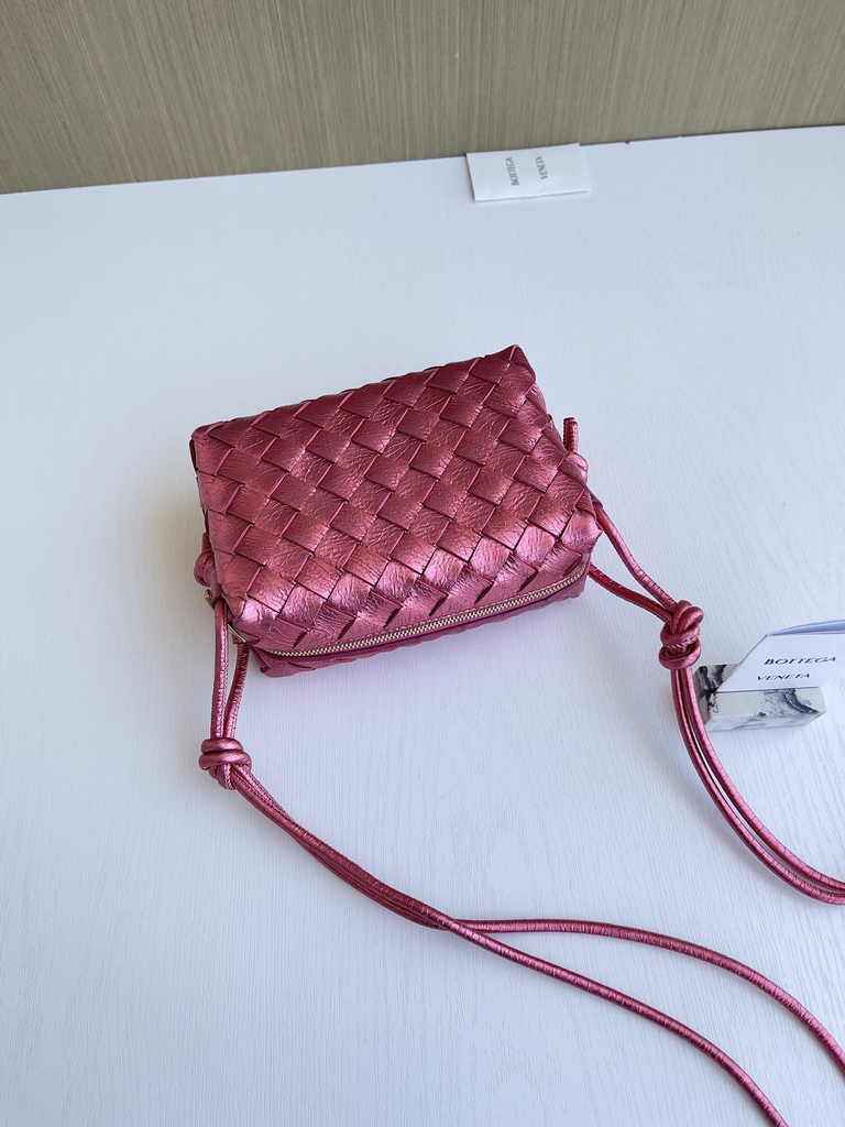 Bottega Veneta Mini Loop Camera Cross-Body Bag 680254 Plum