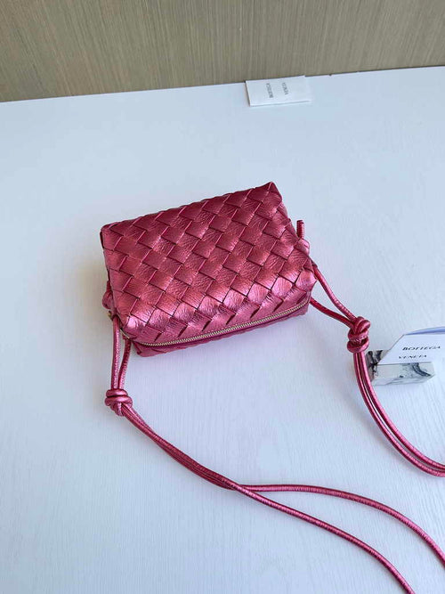 Bottega Veneta Mini Loop Camera Cross-Body Bag 680254 Plum