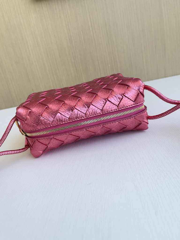Bottega Veneta Mini Loop Camera Cross-Body Bag 680254 Plum