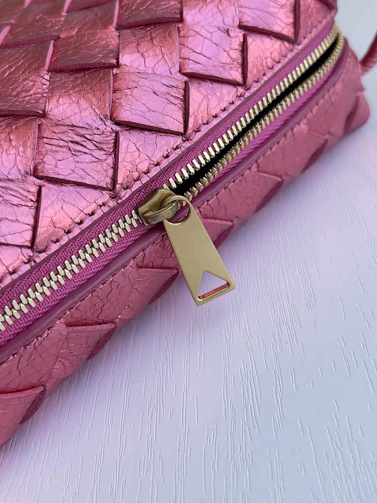 Bottega Veneta Mini Loop Camera Cross-Body Bag 680254 Plum