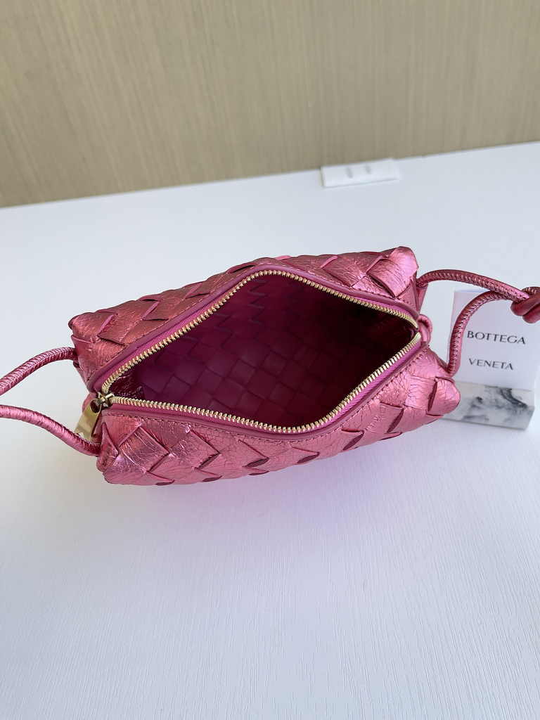 Bottega Veneta Mini Loop Camera Cross-Body Bag 680254 Plum